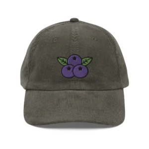 Blueberries Corduroy Cap