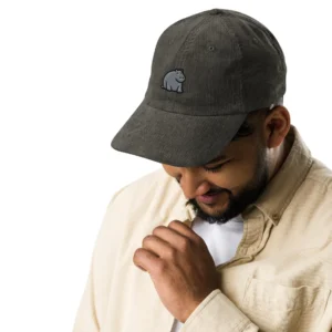 Cute Hippo Corduroy Cap