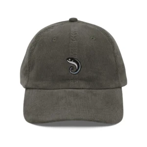 Eel Embroidered Corduroy Cap