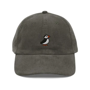Puffin Corduroy Embroidered Cap